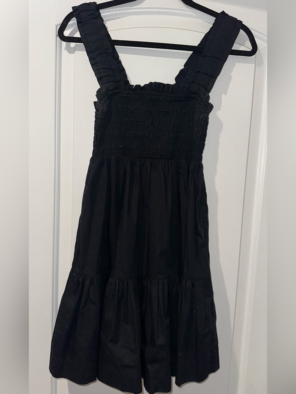 Abercrombie & Fitch Black Smocked Tiered Sundress